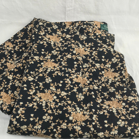 Ralph Lauren Navy Blue Jeans Small Flowers 14W - Picture 5 of 8